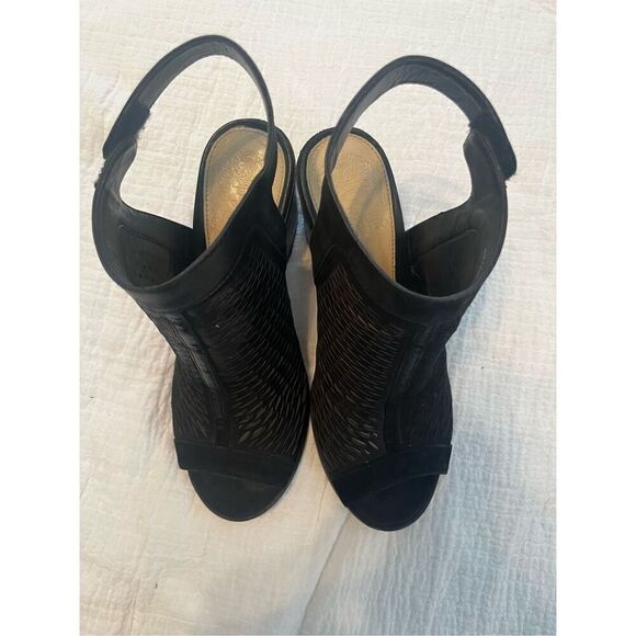 Vince Camuto Black Heel Open Toe Sandal - Picture 3 of 8
